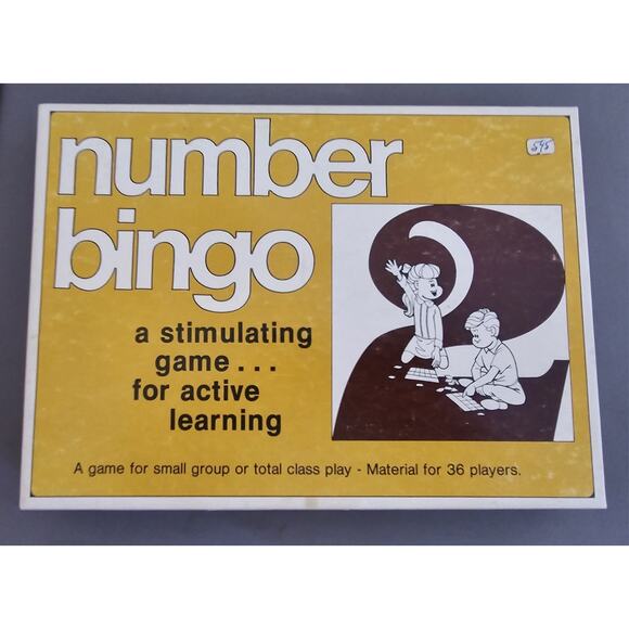 Trend Enterprises Inc Other - Vintage Number Bingo (Yellow Box) T-102 by Trend Enterprises - for 36 Players